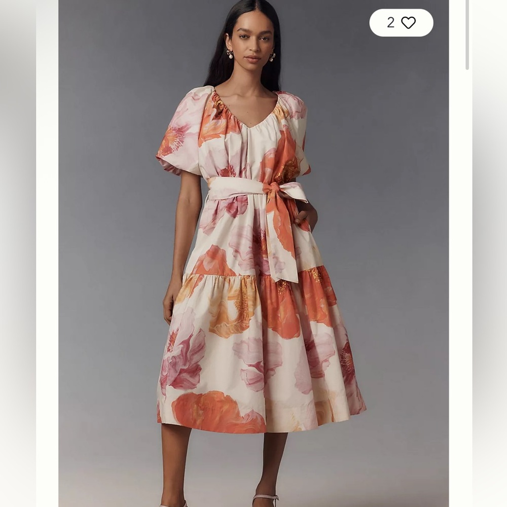 Short-Sleeve Midi Tent Dress